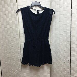 New York & Company navy lace romper size XS